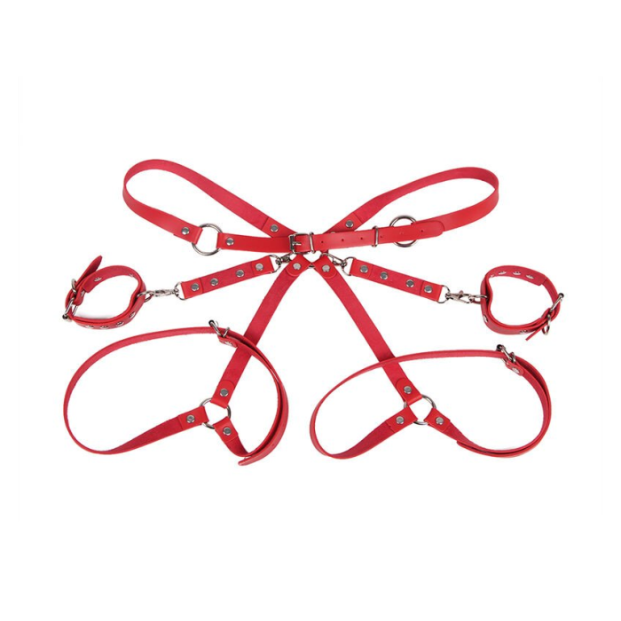 SUBBLIME - 953706 ESPOSAS CON CINTURÓN BONDAGE ROJO TALLA ÚNICA
